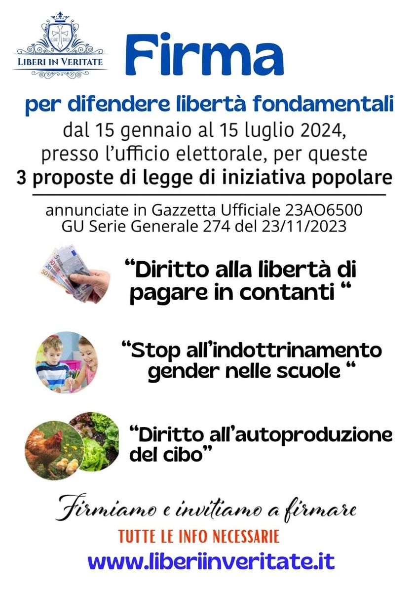 Firme per difendere libertà fondamentali